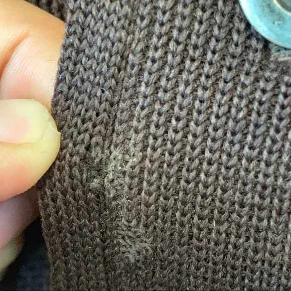 Vintage 70s? Jaeger Brown Wool Button Up Sweater Jacket Point Collar Size 38 - Picture 9 of 12